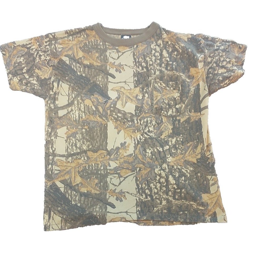 Vintage Ace Sportswear Sniper Camo Pocket T-Shirt Mens Large Made in USA 90s